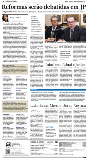 Reformas serão debatidas em JP