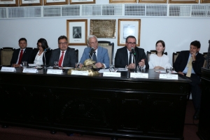 Da esq. para a dir., Renato Mota Vello, Ana Carolina Pinto de Nigris, Antonio José Campos Moreira, Hariberto de Miranda Jordão Filho, João Carlos Castellar, Natalia Costa Polastri Lima e José Guilherme Berman