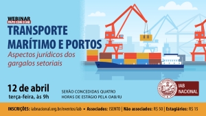 Aspectos jurídicos do transporte marítimo serão tema de debate, na próxima terça 