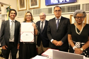 Da esq. para a dir., Emerson Moura, Andréia Alvarenga de Moura Meneses, Sérgio Tostes, Jorge Rubem Folena e Edmée da Conceição Ribeiro