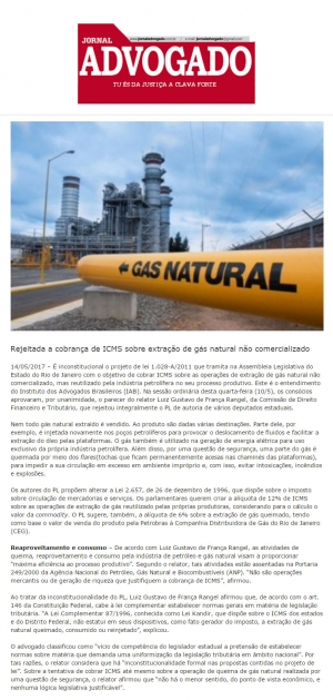 Rejeitada a cobrança de ICMS sobre extração de gás natural não comercializado