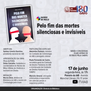 Livro de mãe que teve filho morto pelo Estado será lançado no IAB nesta segunda-feira