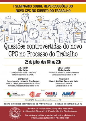 I Seminário sobre Repercussões do Novo CPC no Direito do Trabalho