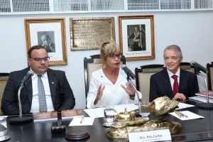 Da esq. para a dir., André Augusto Malcher Meira, Rita Cortez e Francisco Amaral