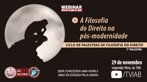A Filosofia do Direito na pós-modernidade é tema de palestras no IAB, segunda-feira 