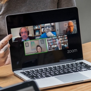 Da esq. para a dir., no alto, André Fontes, Maria Lucia Gyrão e Luiz Dilermando de Castello Cruz; embaixo, Ana Amélia Menna Barreto de Castro Ferreira e Francisco Amaral