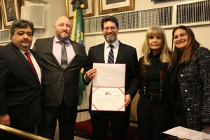 Da esq. para a dir., Bernardo Gicquel, Ilan Leibel Swartzman, Marcello Portes da Silveira Lobo, Rita Cortez e Raquel Rangel