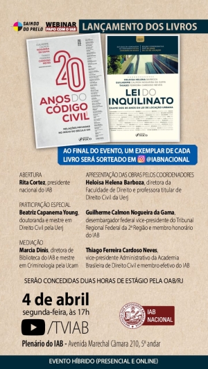 [Webinar Papo como IAB e Saindo do Prelo] Lançamento de Livros