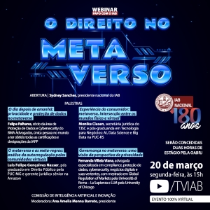 Direito no metaverso será tema de webinar com especialista em privacidade