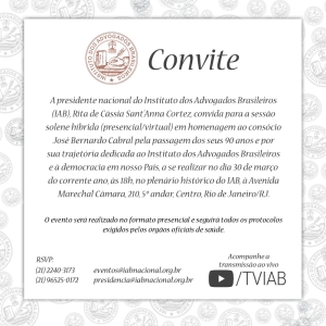 Sessão Solene de Homenagem a Bernardo Cabral