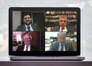 Da esq. para a dir., no alto, Paulo Eurico Tatsch e Sydney Limeira Sanches; embaixo, Antonio Laért Vieira Junior e Miro Teixeira