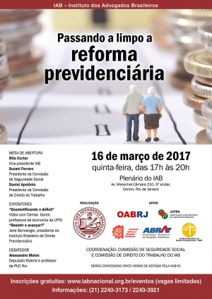 Passando a limpo a reforma previdenciária