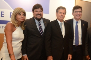 Da esq. para a dir., Rita Cortez, Luciano Mattos, Ertulei Laureano Matos e Luciano Bandeira