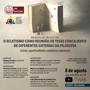 Francisco Amaral fará palestra sobre Ecletismo em webinar do Instituto dos Advogados