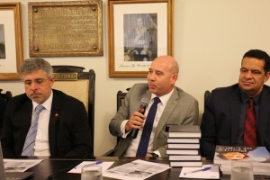 Da esq. para a dir., Sydney Sanches, Luiz Leandro de Oliveira e Rogério Cruz