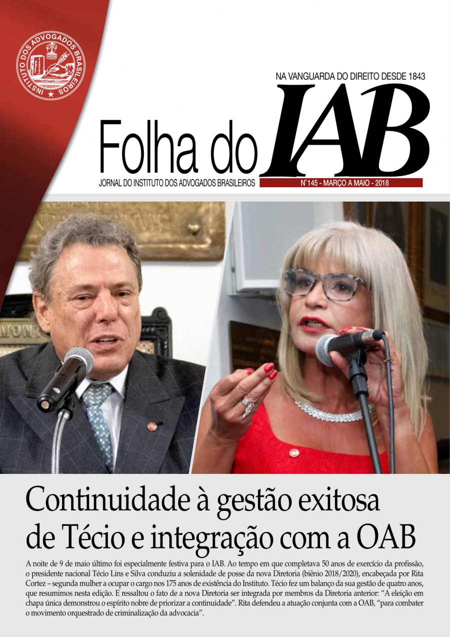 Folha do IAB - Edição 145 - Março/Abril/Maio 2018