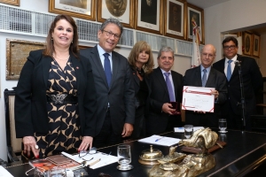 Da esq. para a dir., Adriana Brasil Guimarães, Antonio Laért Vieira Junior, Rita Cortez, Paulo Cezar Pinheiro Carneiro, Leonardo Greco e Arnon Velmovitsky