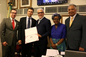 Da esq. para a dir., Paulo Fernando Pinheiro Machado, James Goudkamp, Carlos Eduardo Machado, Edmée da Conceição Cardoso e Humberto Adami