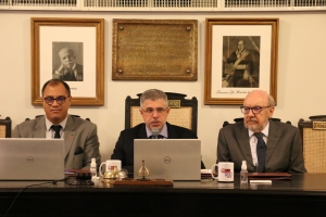 Da esq. para a dir., Jorge Rubem Folena, Sydney Limeira Sanches e Sérgio Tostes