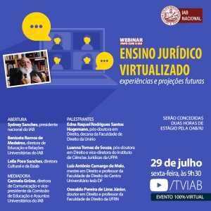 [Webinar - Papo com o IAB] Ensino Jurídico Virtualizado experiências e projeções futuras
