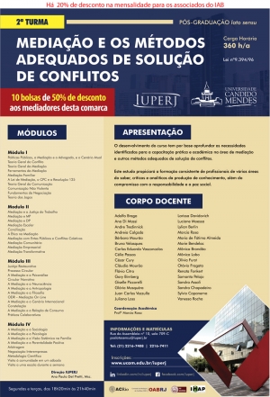 2º Turma - Mediação e os Métodos Adequados de Solução de Conflitos