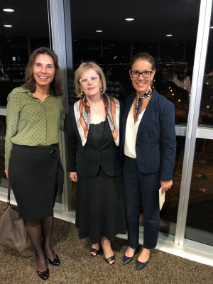 Da esq. para a dir., Maria Cristina Capanema Thomaz Belmonte, Rosa Weber e Luciana Lóssio