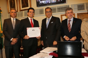 Da esq. para a dir., Luiz Felipe Conde, Anderson Freitas da Fonseca, Jorge Rubem Folena e Sydney Sanches