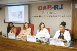 Da esq. para a dir., Flávia Monteiro, Maria Adélia Campello, Leila Pose e Silvia de Souza