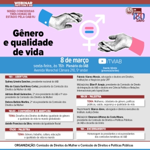 No Dia Internacional da Mulher, ministra Anielle Franco fará palestra no IAB sobre igualdade de gênero