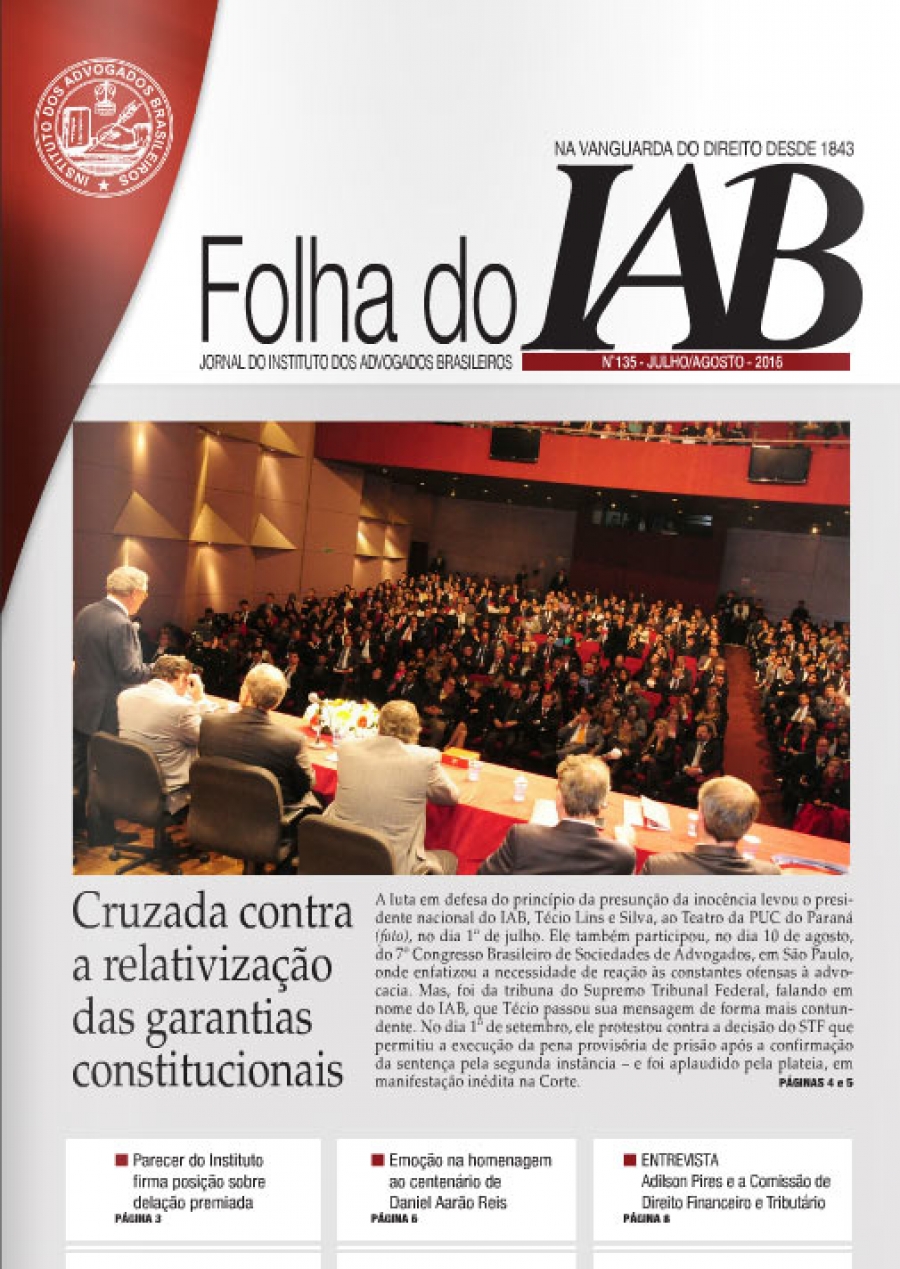 Folha do IAB - Edição 135 - Julho/Agosto - 2016